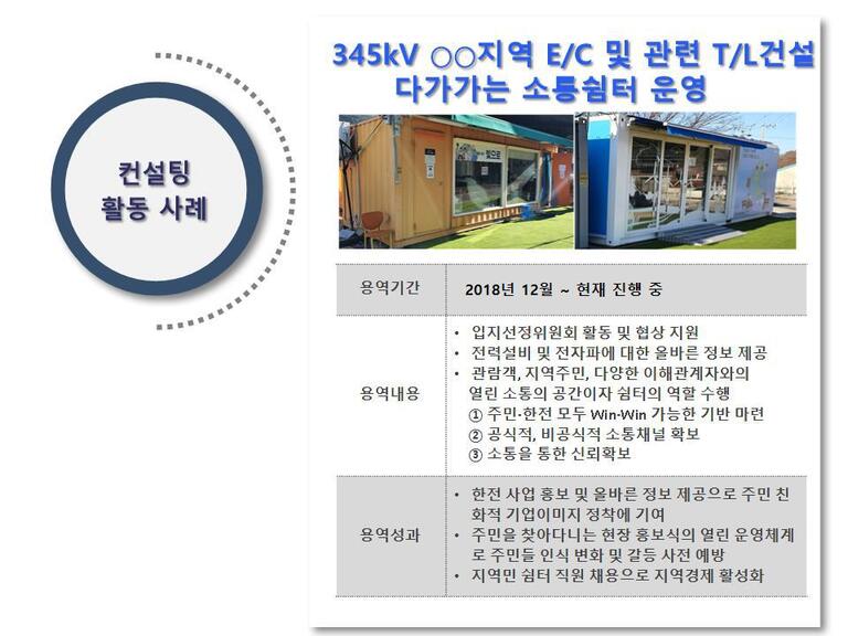 345kV ○○지역 E/C 및 관련 T/L건설  다가가는 소통쉼터 운영